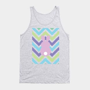 Lilac Easter Bunny with Pastel Chevrons Tank Top